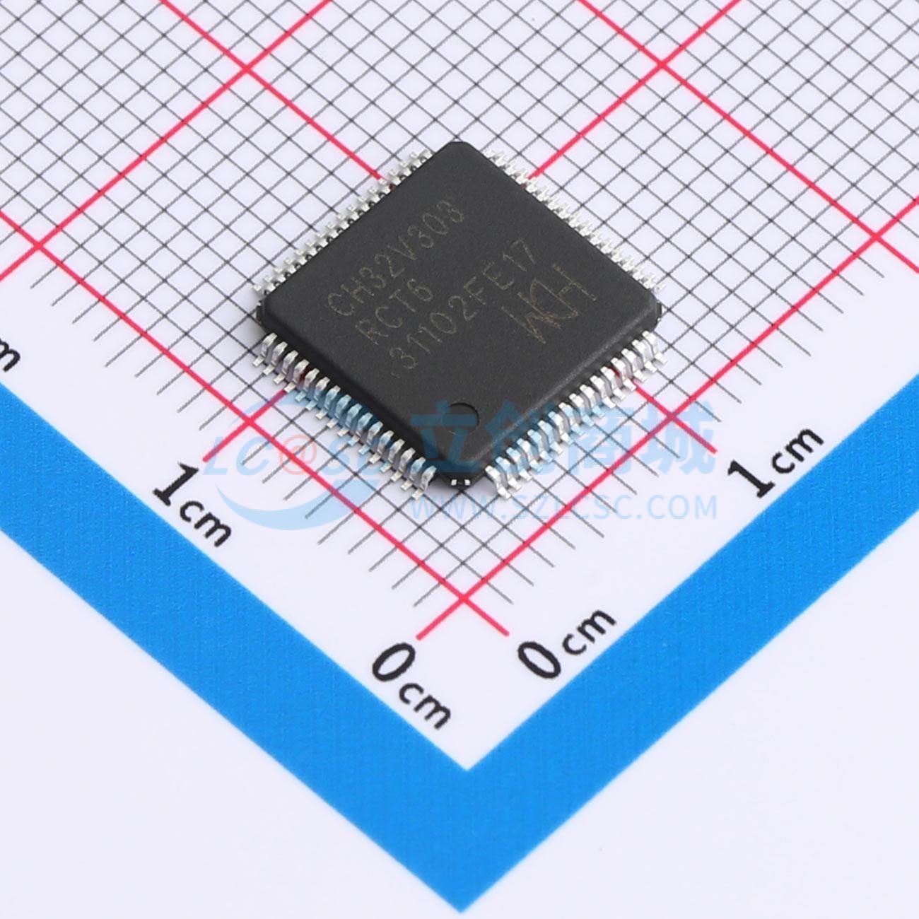 点击查看大图 CH32V303RCT6实物图