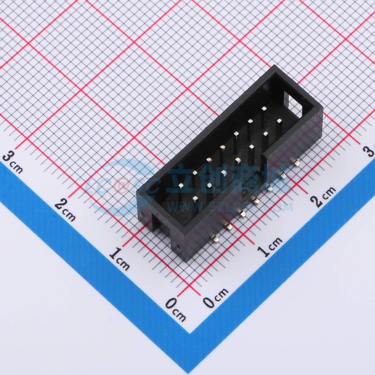 点击查看大图 HX JN2.54-2x7P TP H8.9实物图
