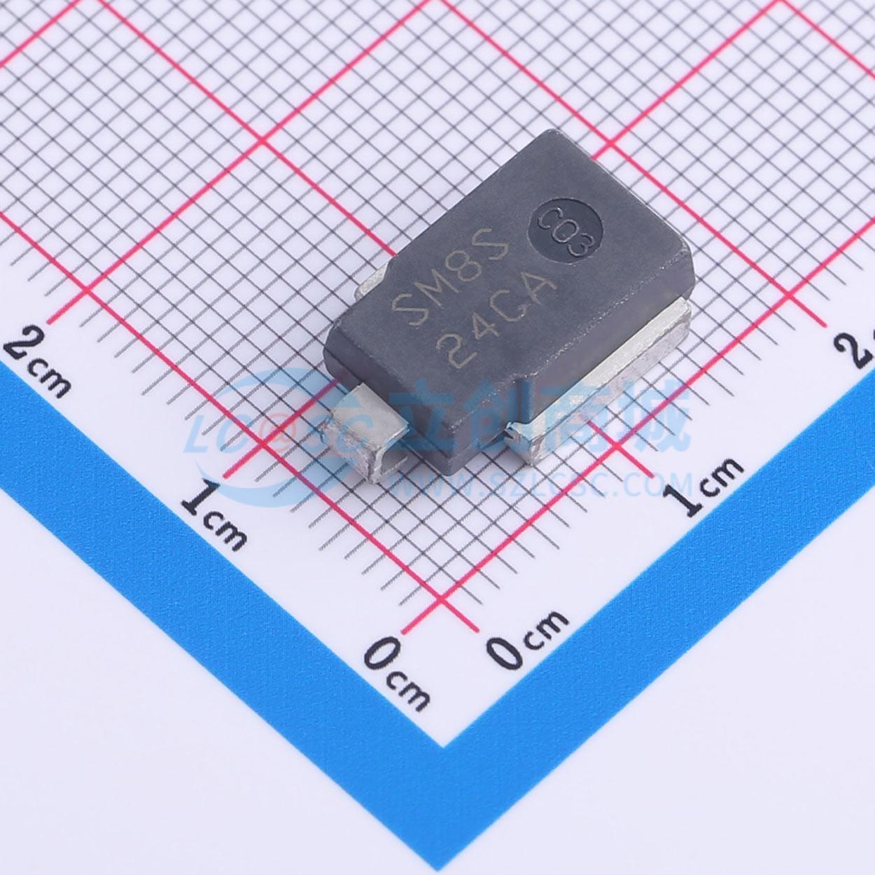 点击查看大图 SM8S24CA实物图