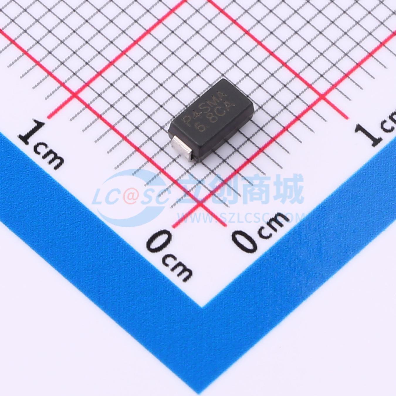 点击查看大图 P4SMA6.8CA实物图