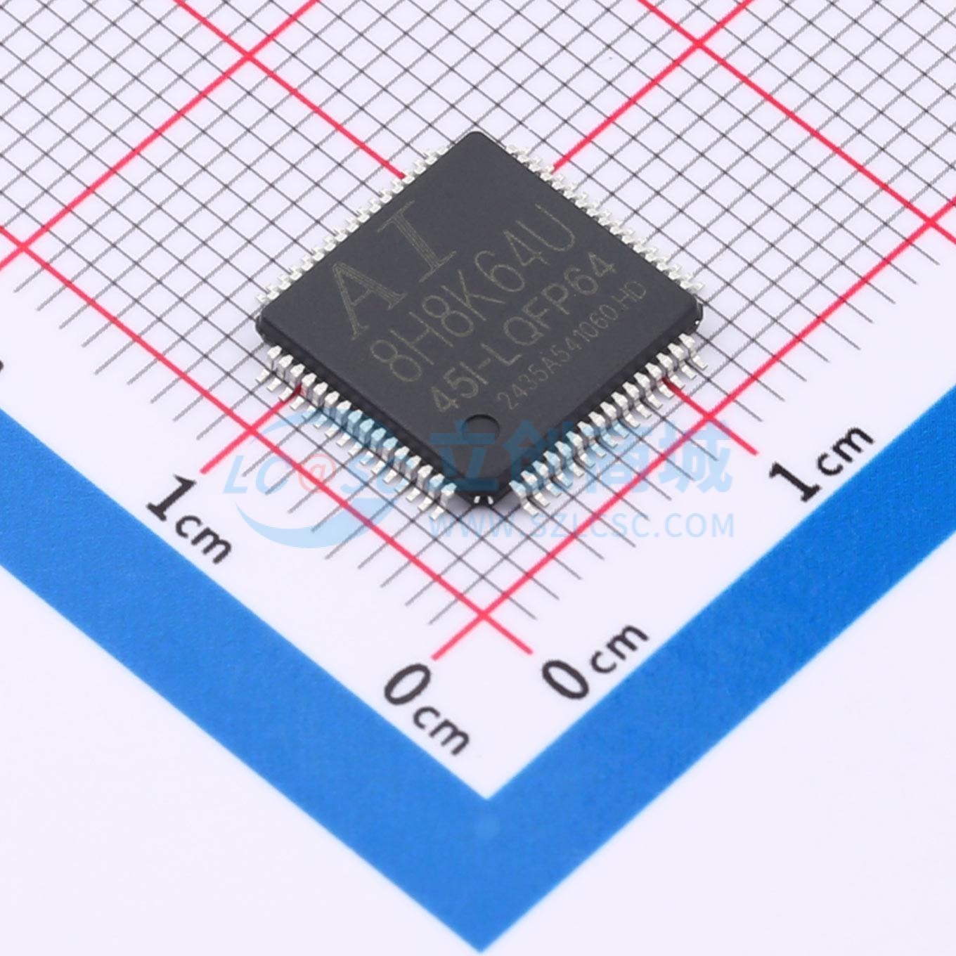 AI8H8K64U-45I-LQFP64实物图