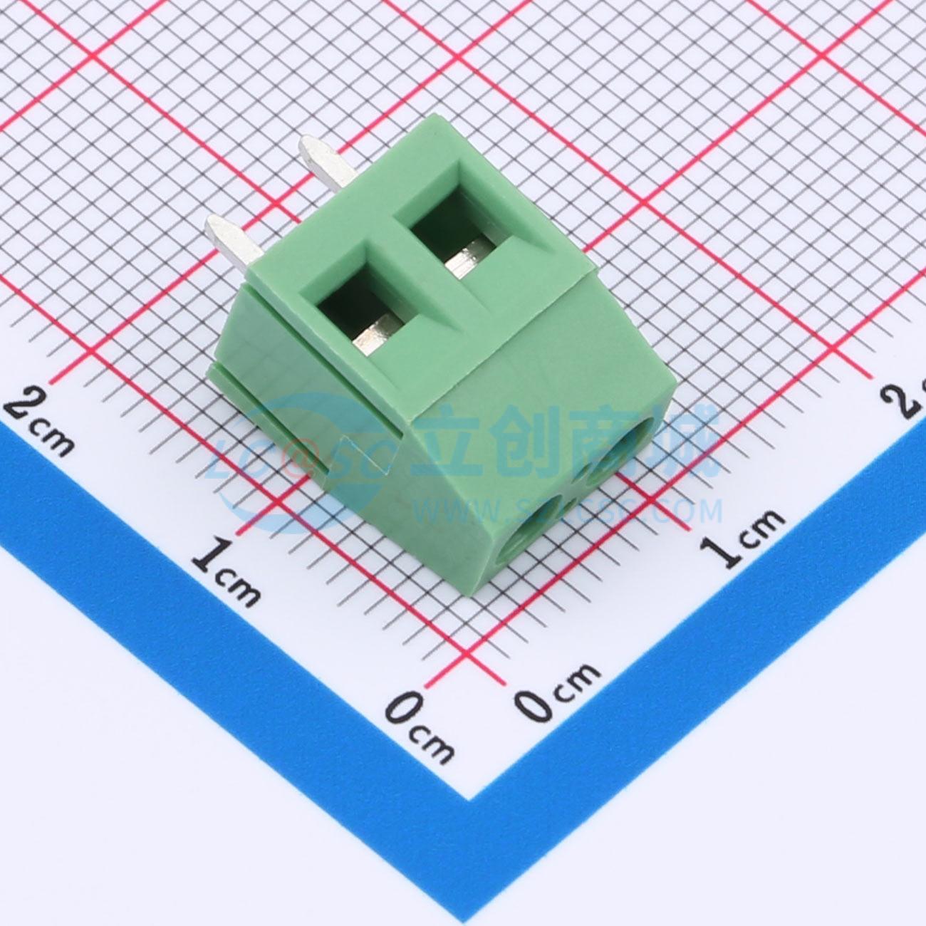 DB125-5.08-2P-GN-S实物图