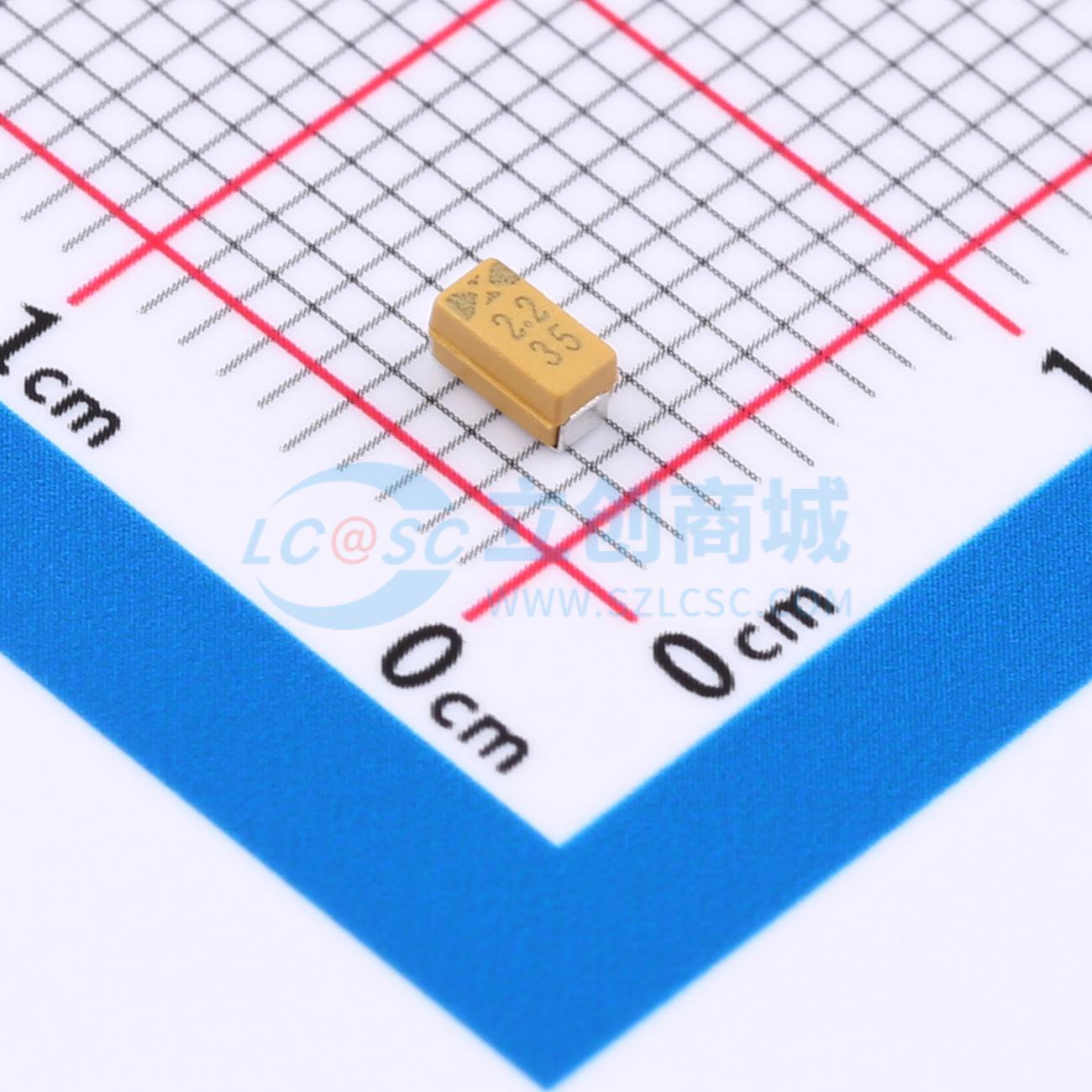 CA45B-A-35V-2.2uF-K实物图