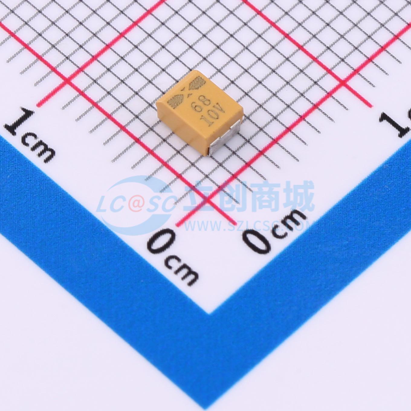 点击查看大图 CA45B-B-10V-68uF-K实物图