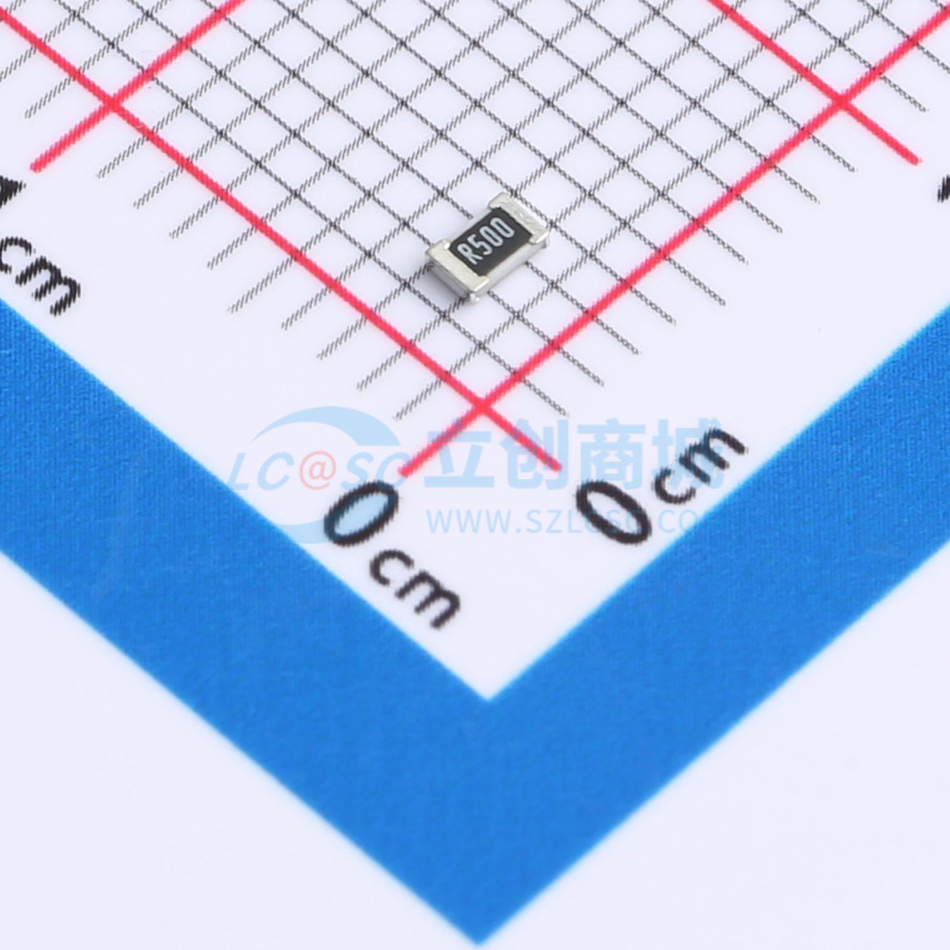 点击查看大图 RCWE0805R500FKEA实物图