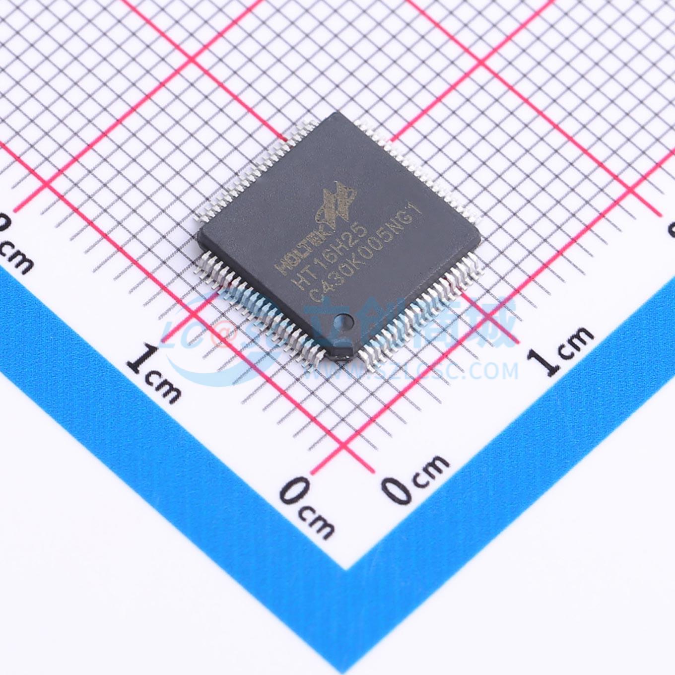 点击查看大图 HT16H25-80LQFP实物图