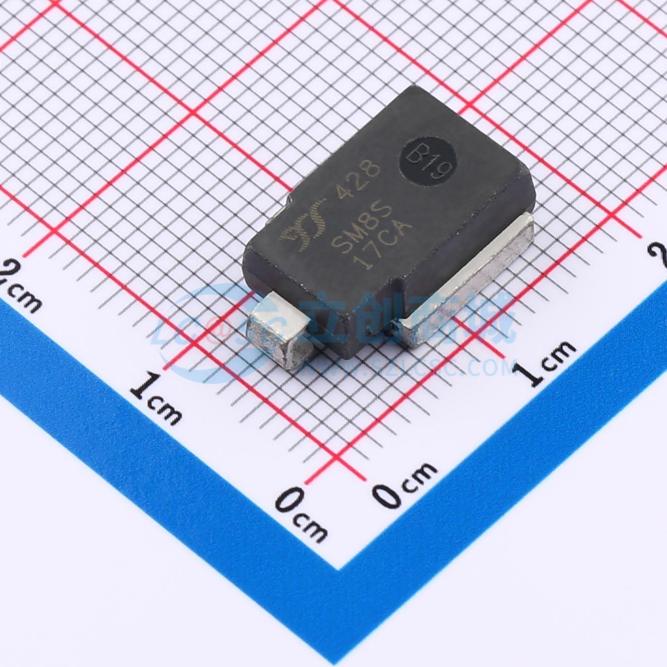 点击查看大图 SM8S17CAQ实物图