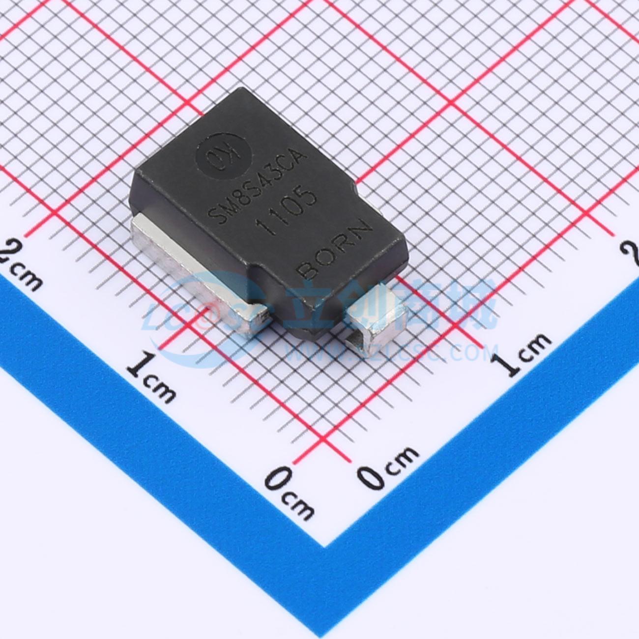 点击查看大图 SM8S43CA实物图