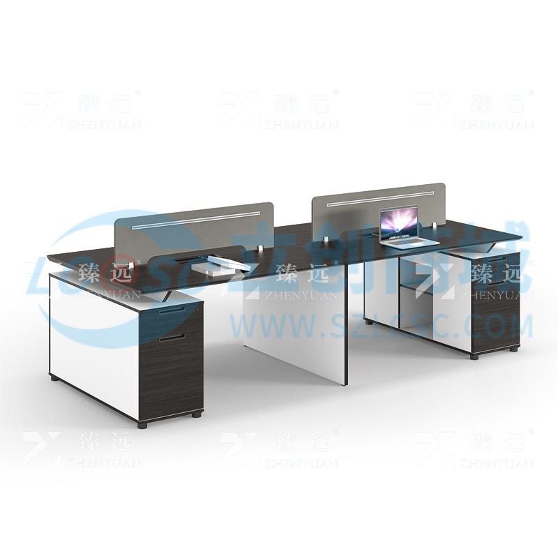 臻远ZY-Z-2812职员办公桌屏风工作位职员卡座对坐四人位工业品【价格