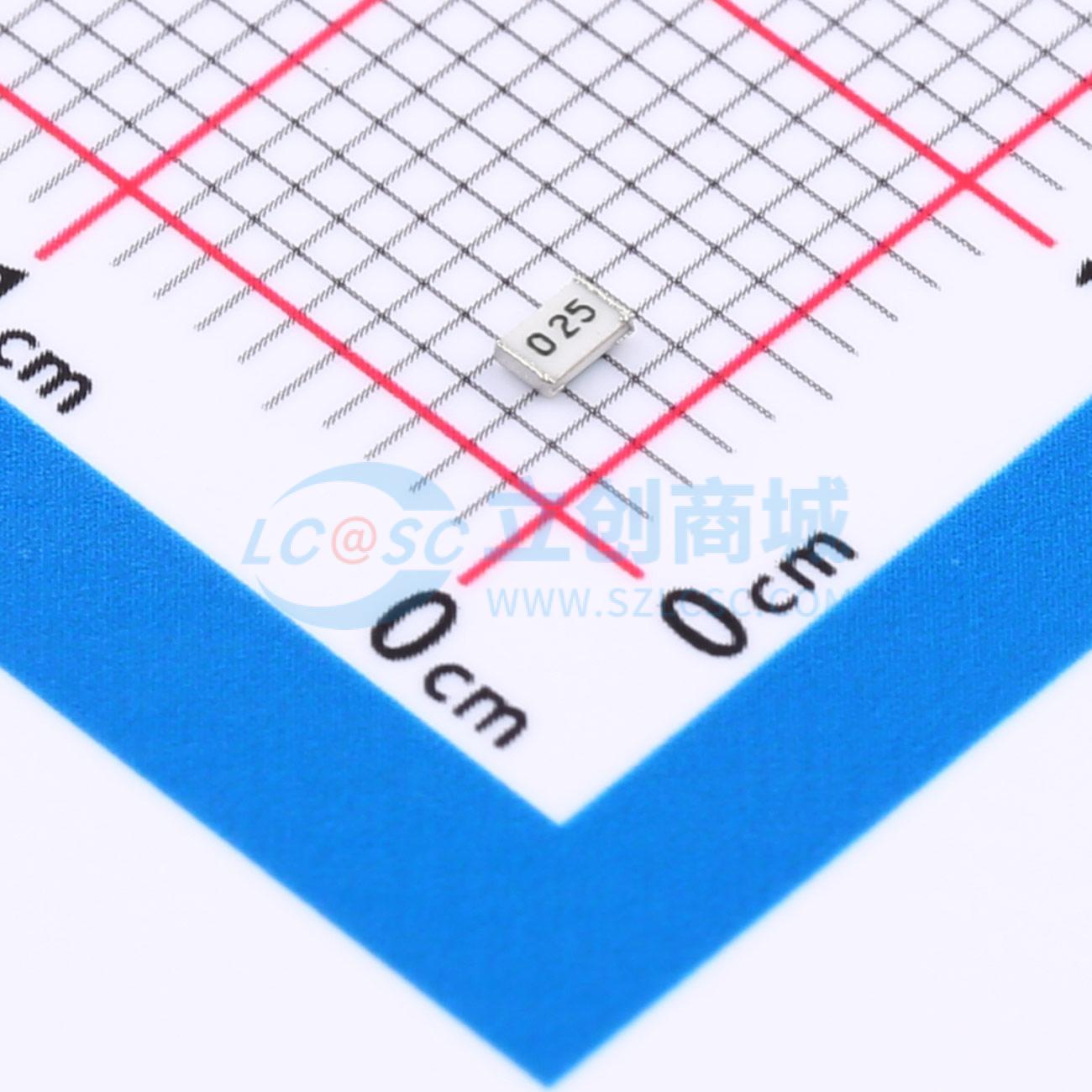 点击查看大图 HoYH0805-1/2W-25mR-1%实物图