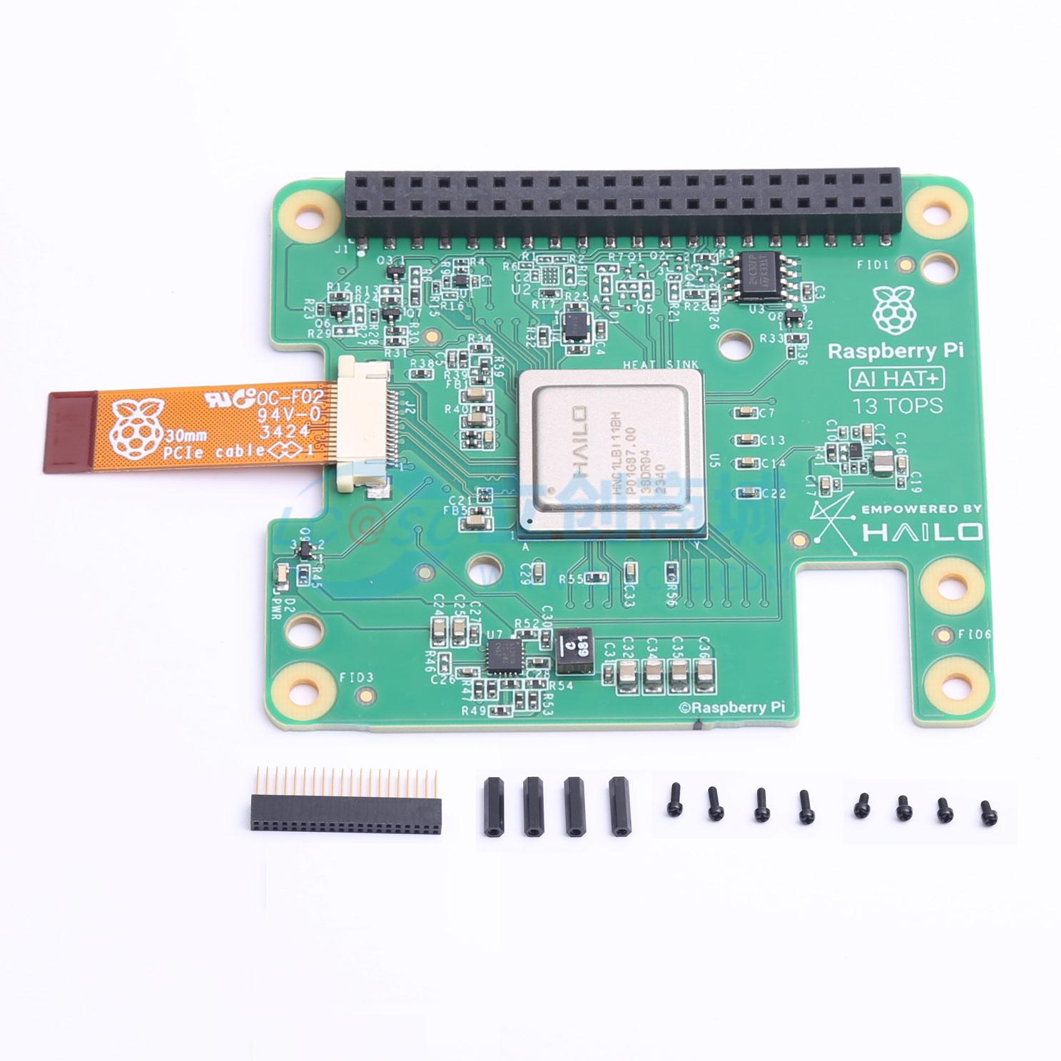 点击查看大图 Raspberry Pi Al HAT+ 13 TOPS实物图