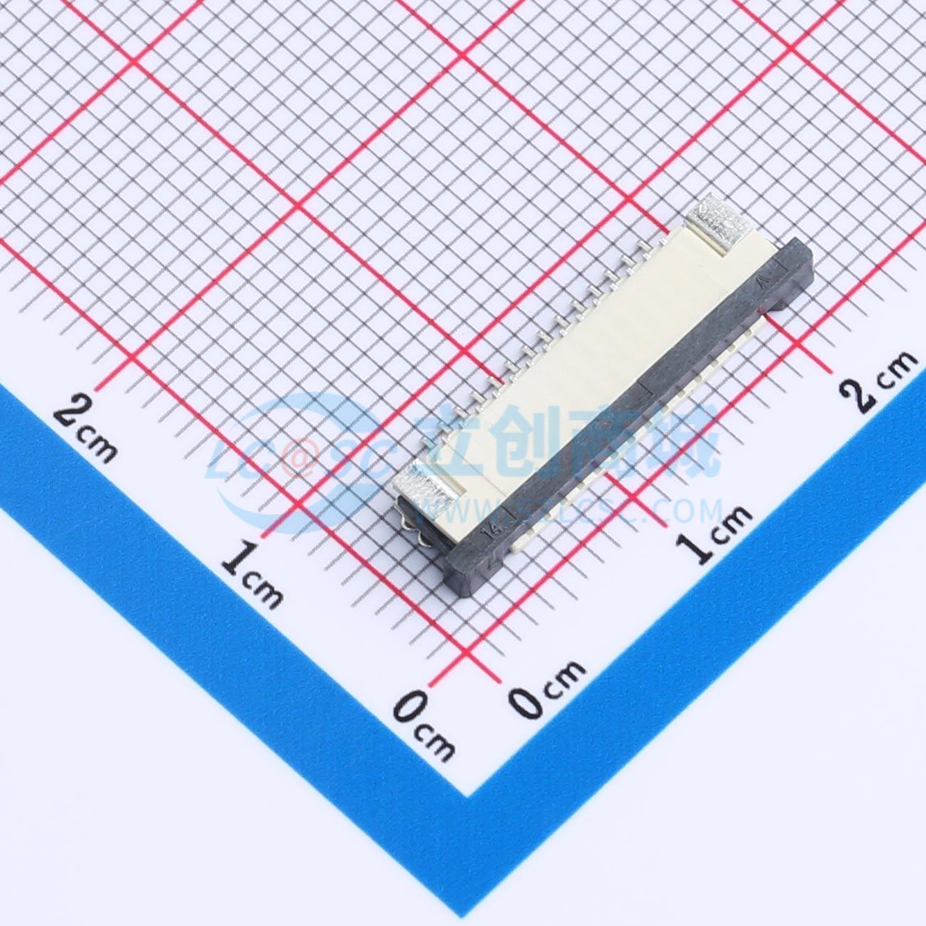 点击查看大图 FPC1.0-WSX11-14P211-H25实物图