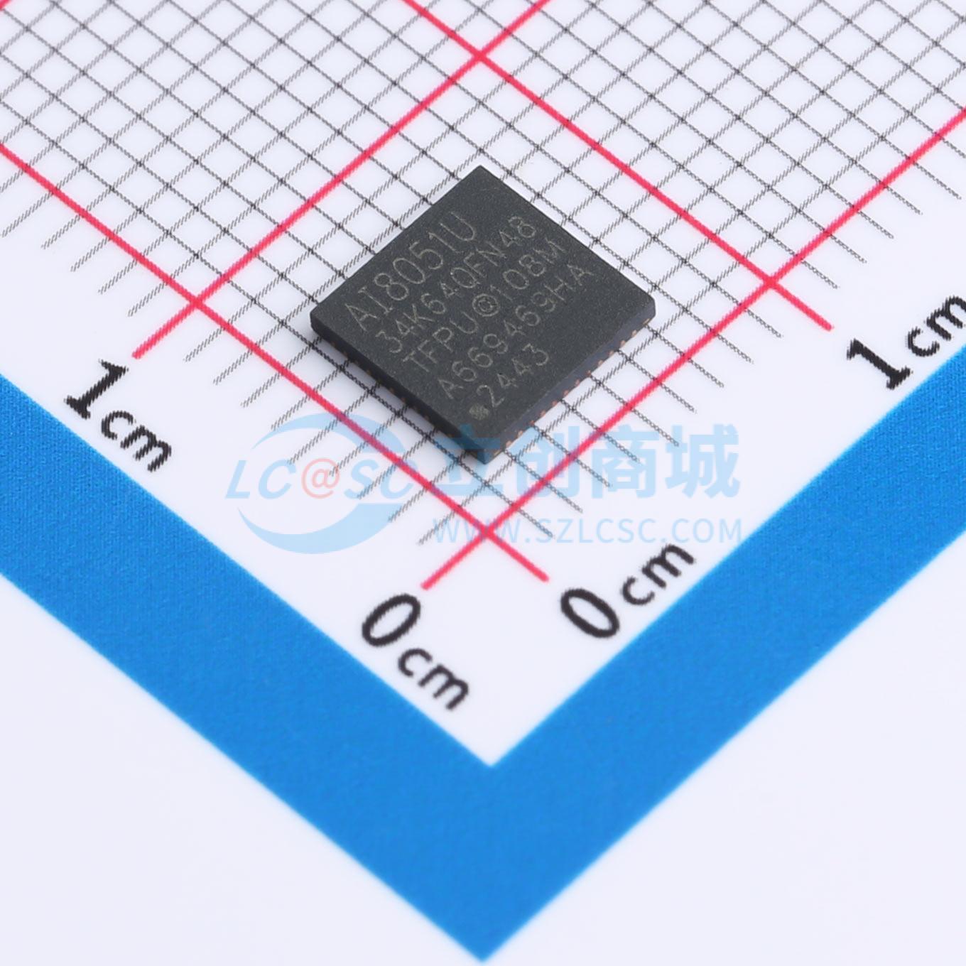 AI8051U-34K64-QFN48实物图