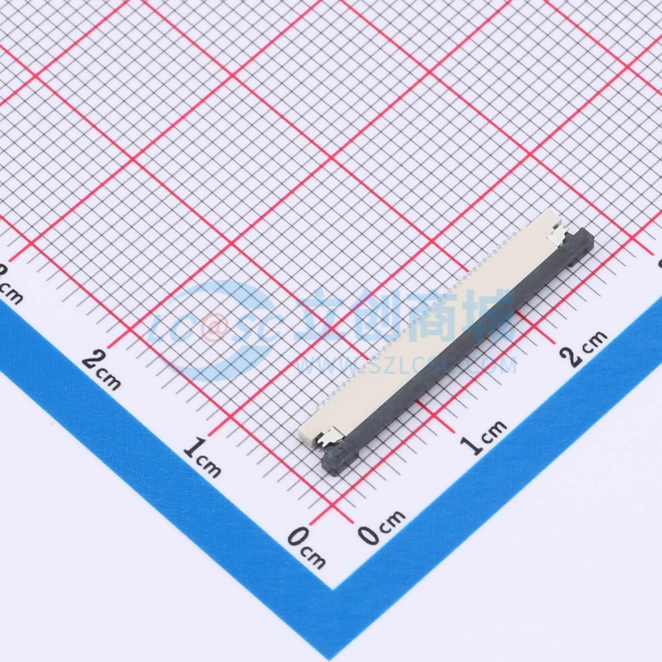 点击查看大图 KH-CL0.5-H1.2-40PIN-SMT实物图