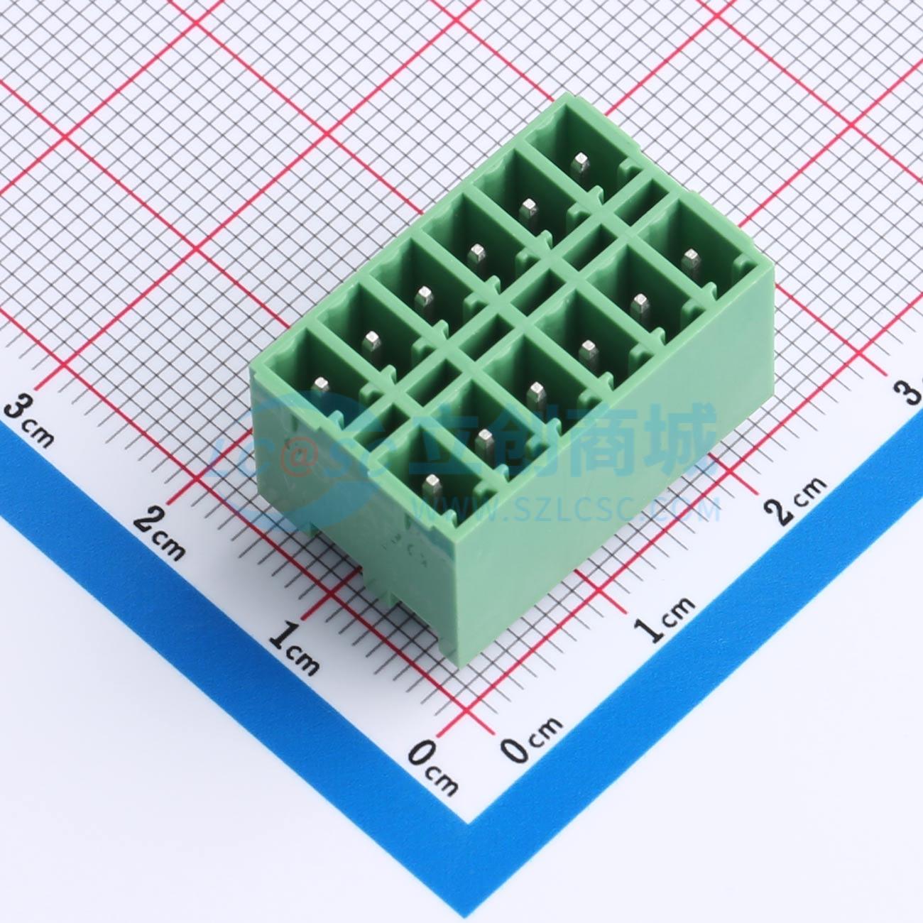 点击查看大图 DB2EVHB-3.81-2*6P-GN实物图