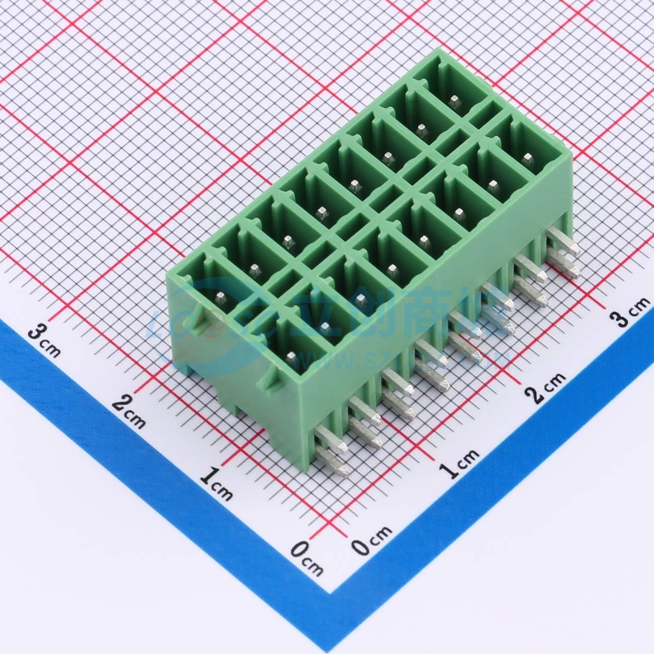 点击查看大图 DB2ERHBG-3.81-2*8P-GN实物图