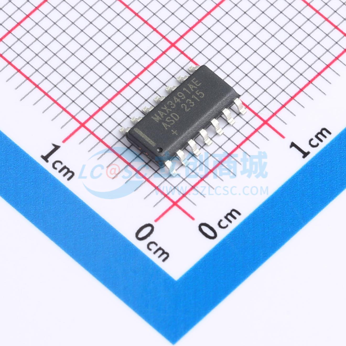 点击查看大图 MAX3491AEASD+T实物图