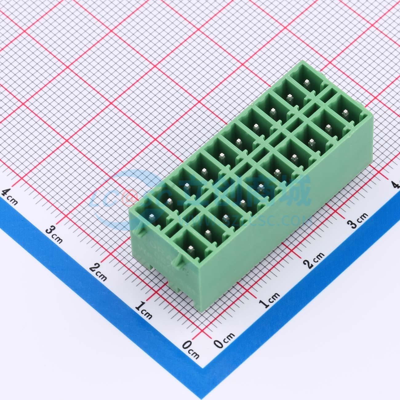 点击查看大图 DB2EVHBG-3.81-2*10P-GN实物图