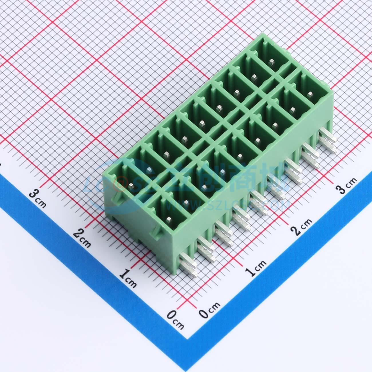 点击查看大图 DB2ERHBG-3.81-2*9P-GN实物图