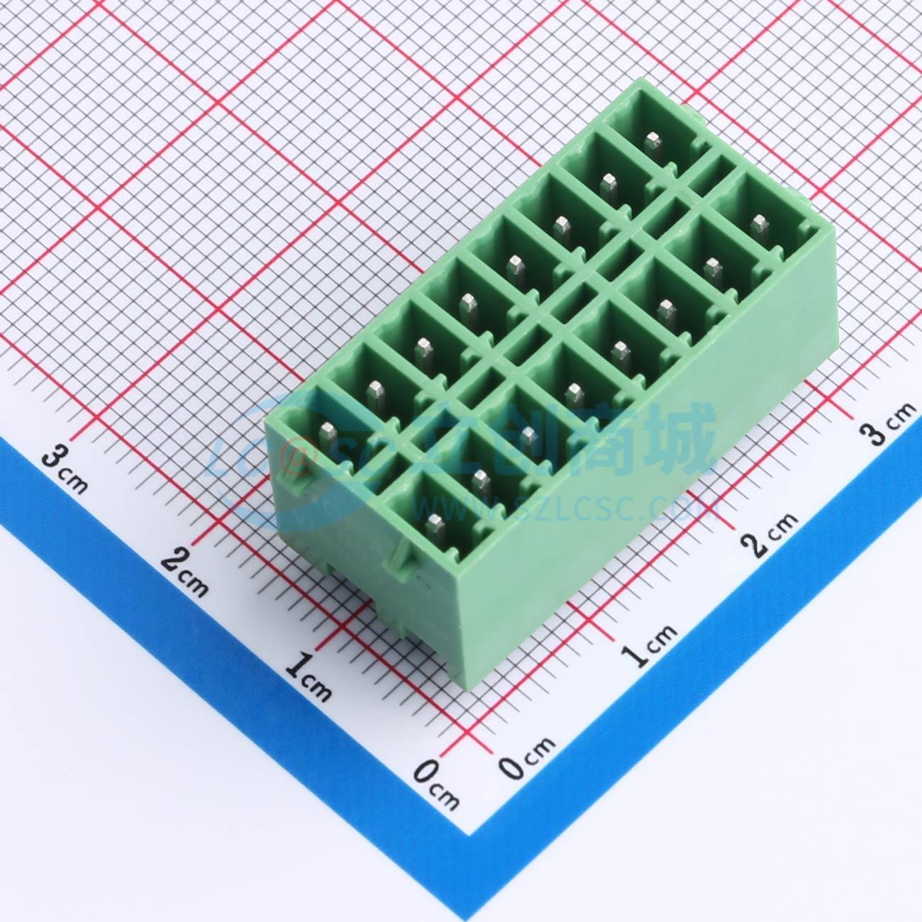 点击查看大图 DB2EVHBG-3.81-2*8P-GN实物图