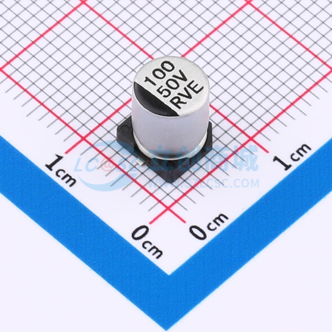 RVE1H101M0607实物图