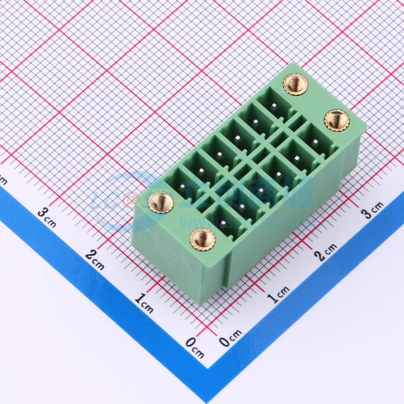 DB2EVHBM-3.81-2*6P-GN实物图
