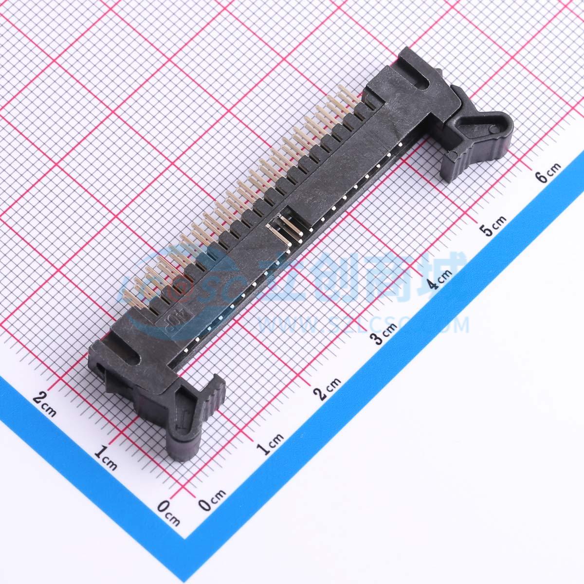 2.0-2*20P直牛角矮耳朵实物图