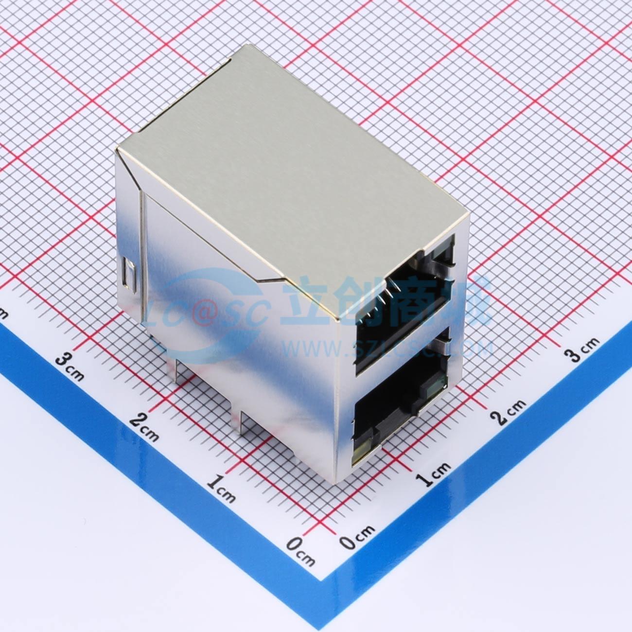 点击查看大图 HC-RJ45-059D-2*1-2-04实物图