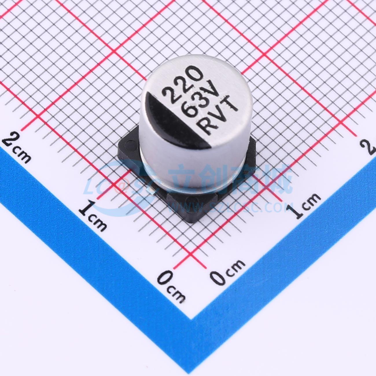 点击查看大图 RVT1J221M1010实物图