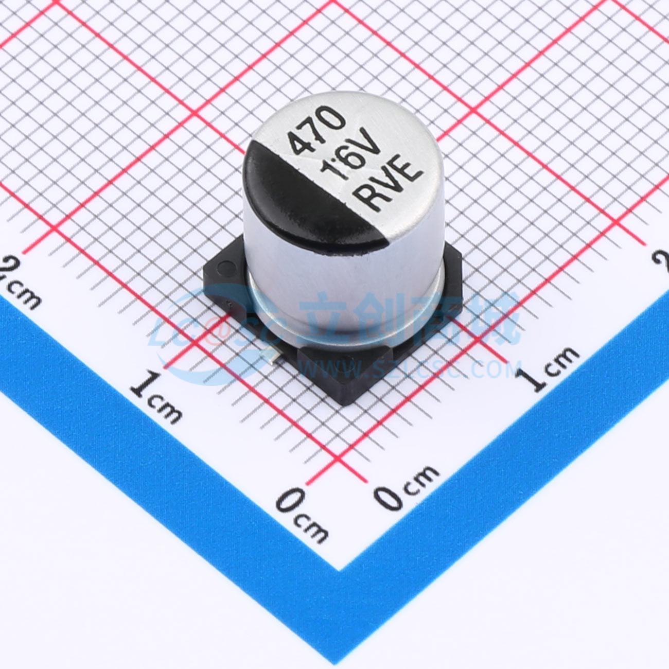 点击查看大图 RVE1C471M1010ZY实物图