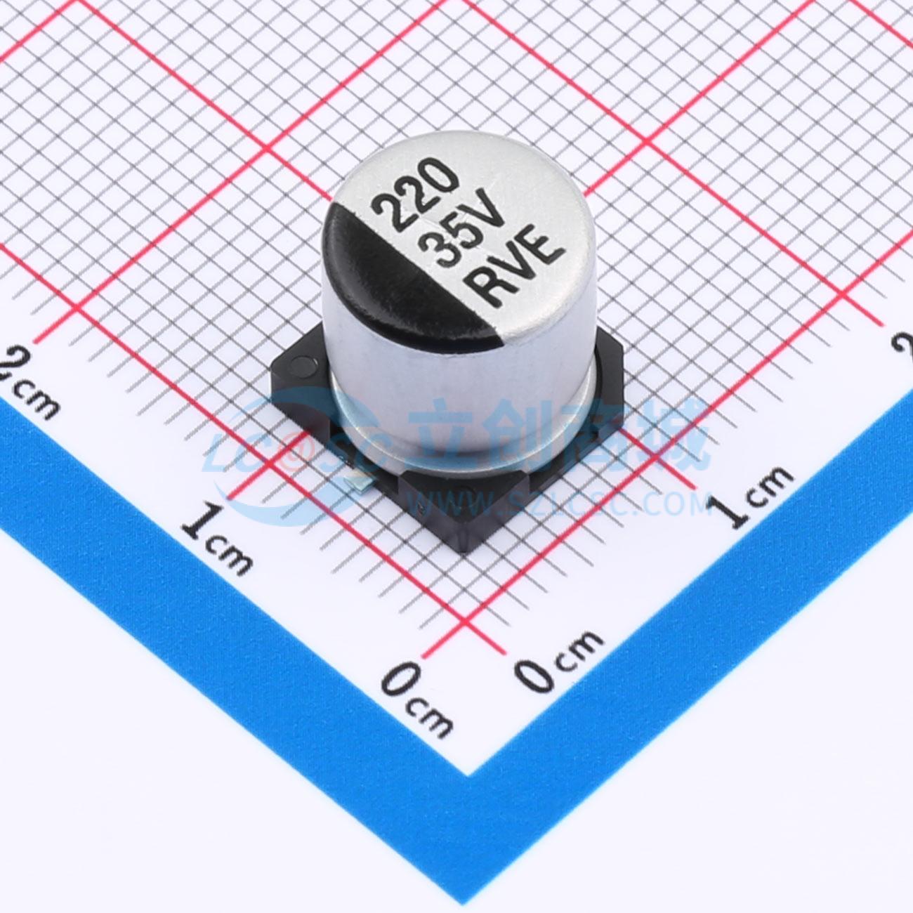 RVE1V221M1010ZY实物图