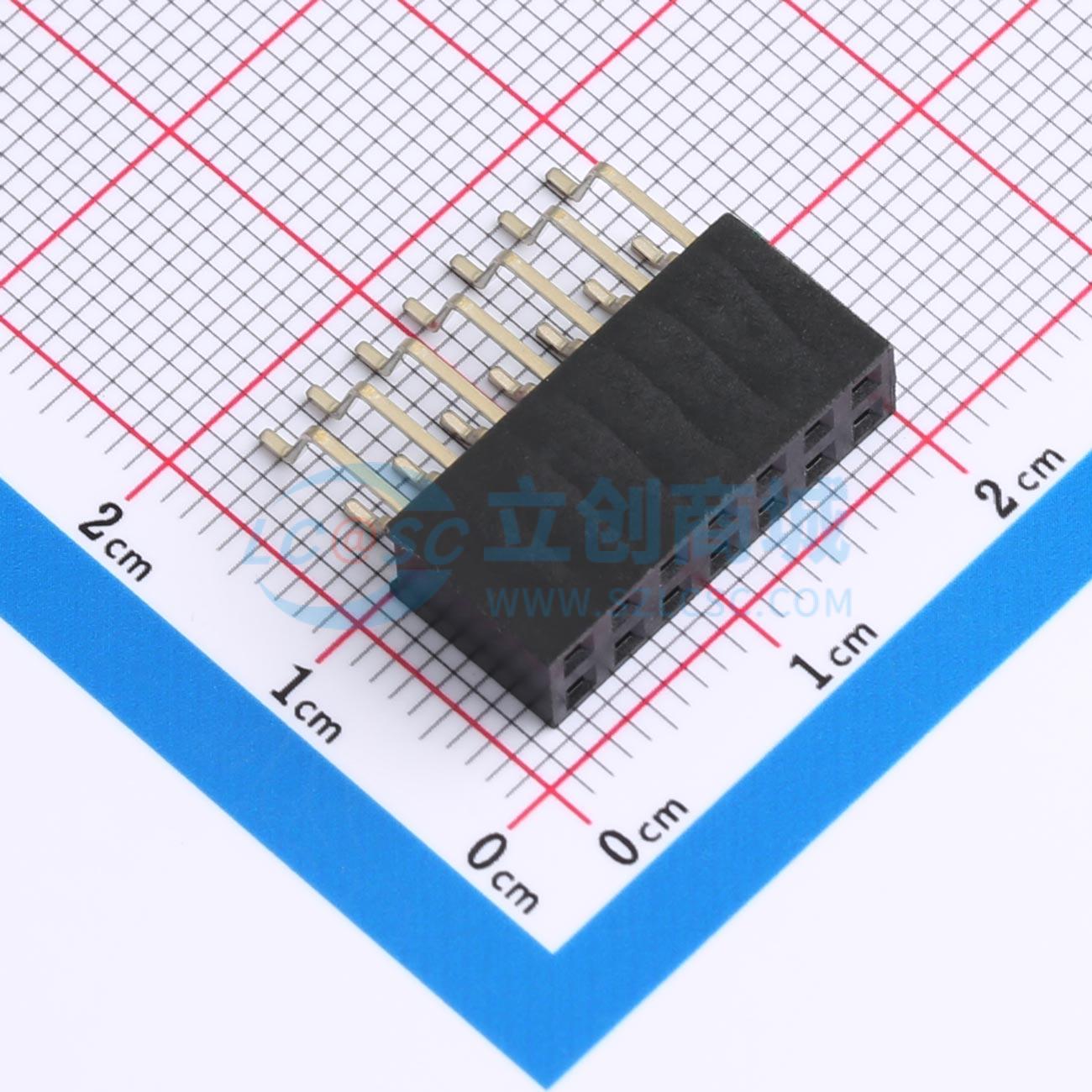 HX PM2.54-2x7P WT实物图