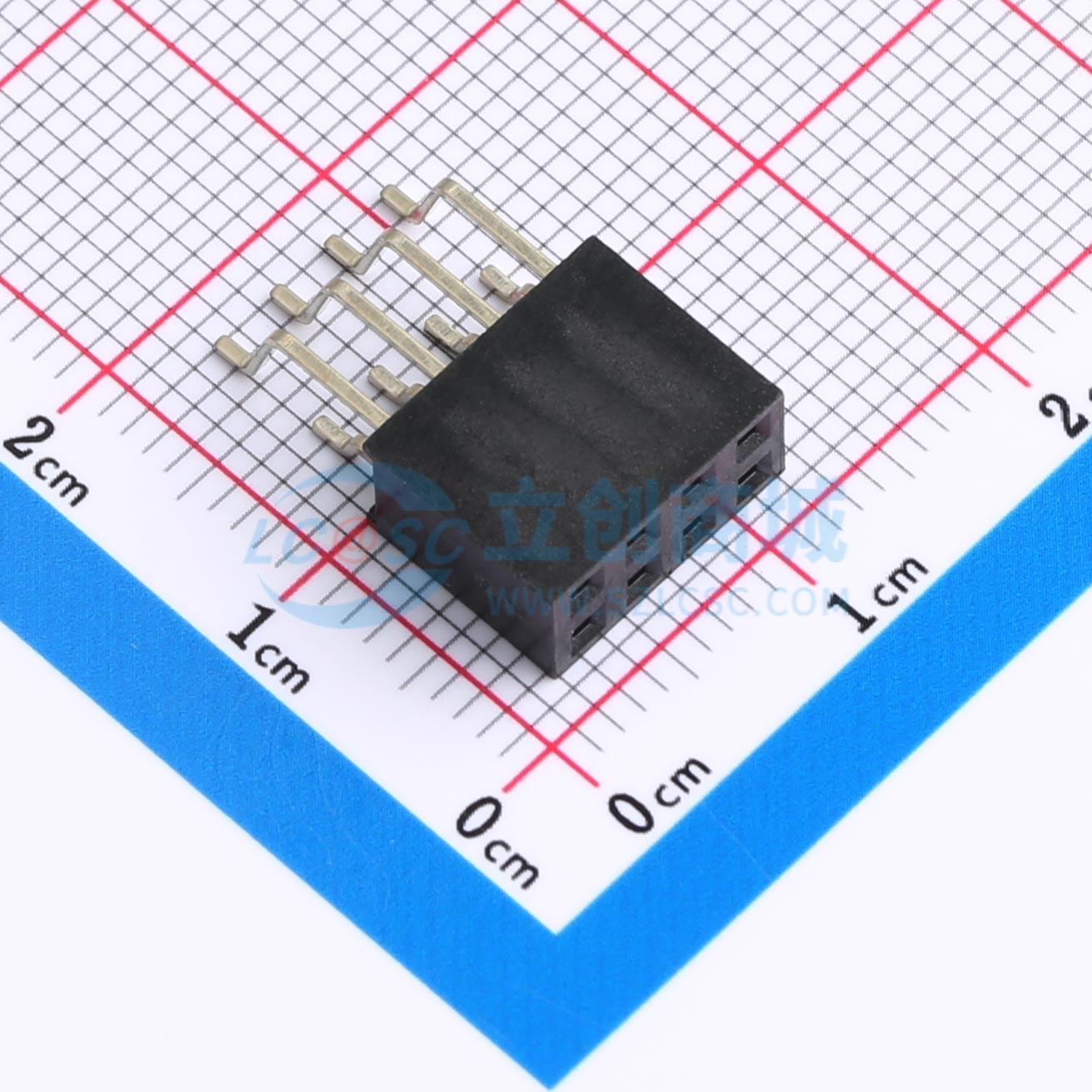 HX PM2.54-2x4P WT实物图