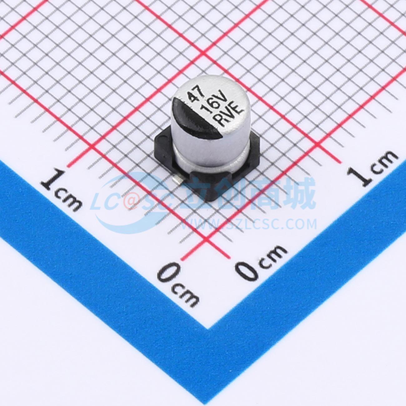 RVE1C470M0505ZY实物图