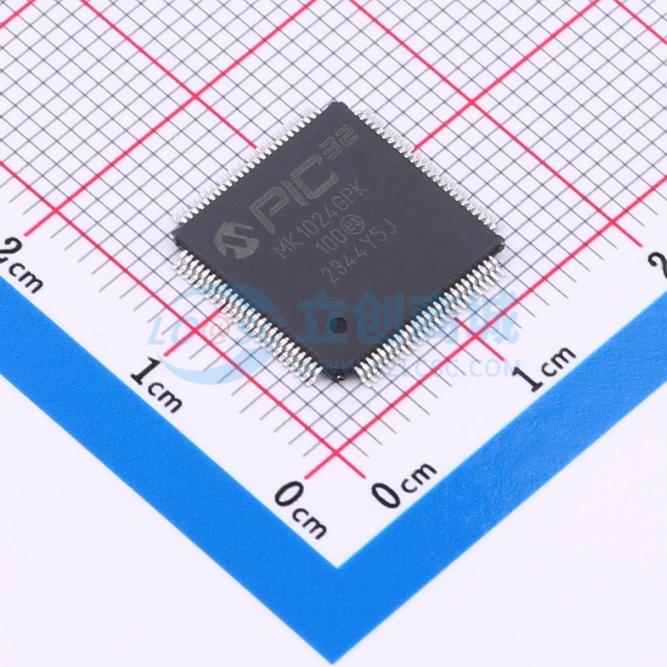 点击查看大图 PIC32MK1024GPK100-I/PT实物图
