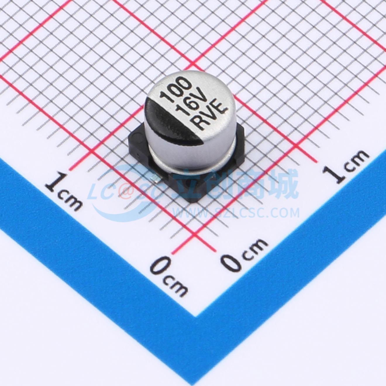 点击查看大图 RVE1C101M0605ZY实物图