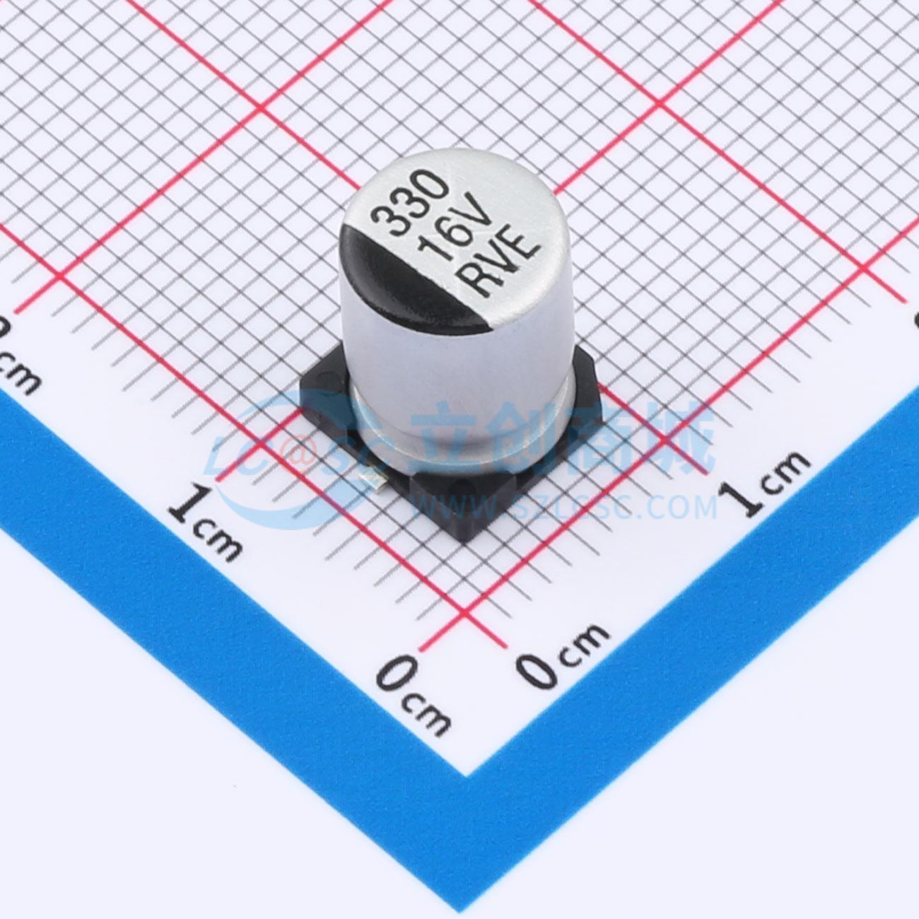 点击查看大图 RVE1C331M0810ZY实物图
