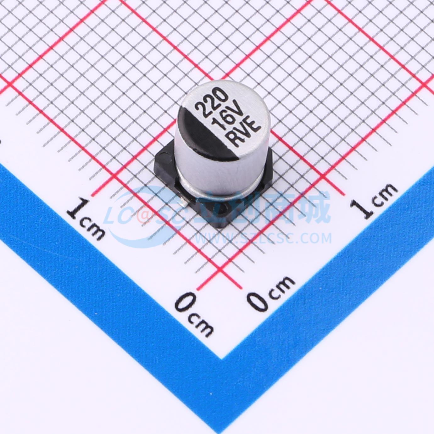 RVE1C221M0607ZY实物图