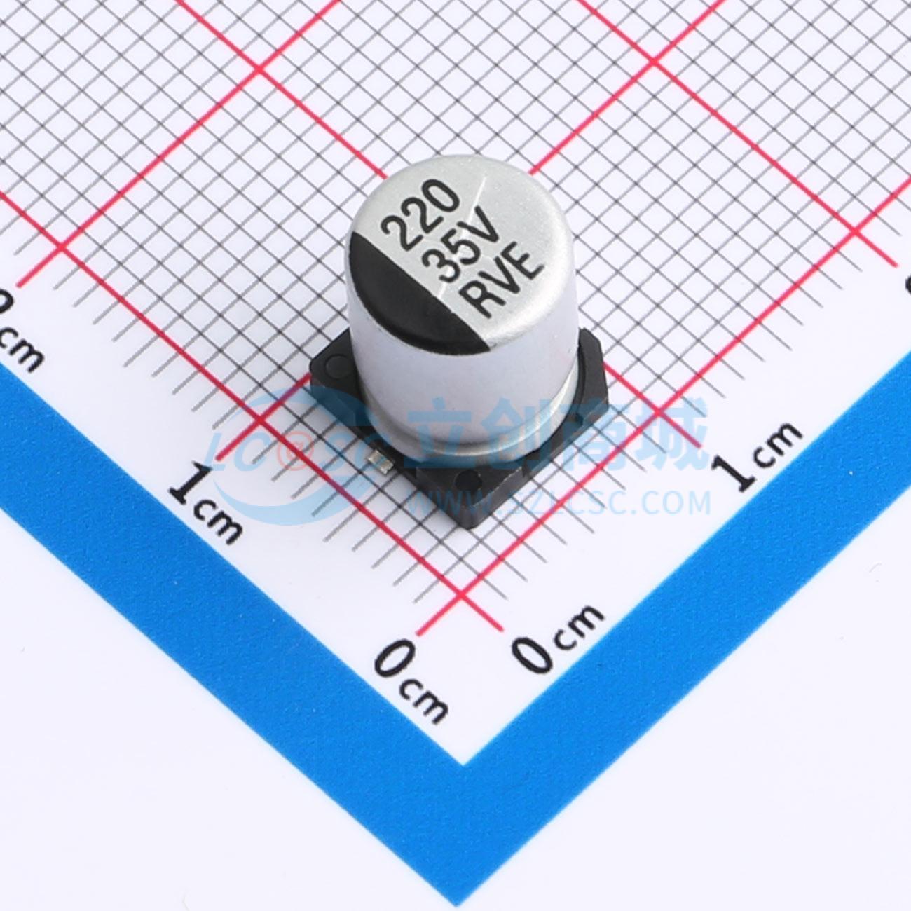 RVE1V221M0810ZY实物图