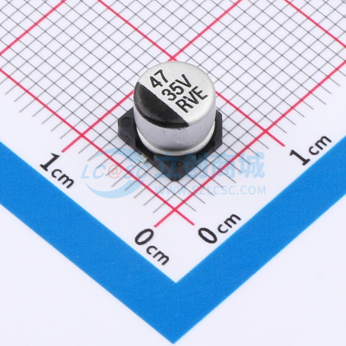 点击查看大图 RVE1V470M0605ZY实物图