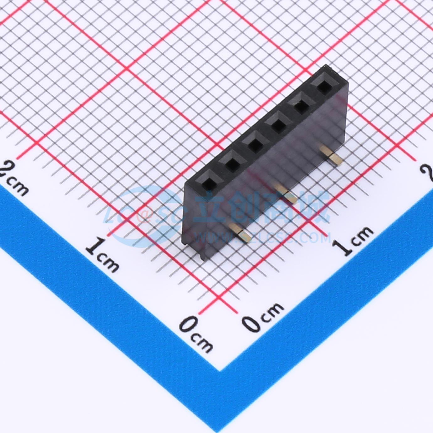 点击查看大图 HX PM2.54-1x6P TP H8.5-YQ实物图