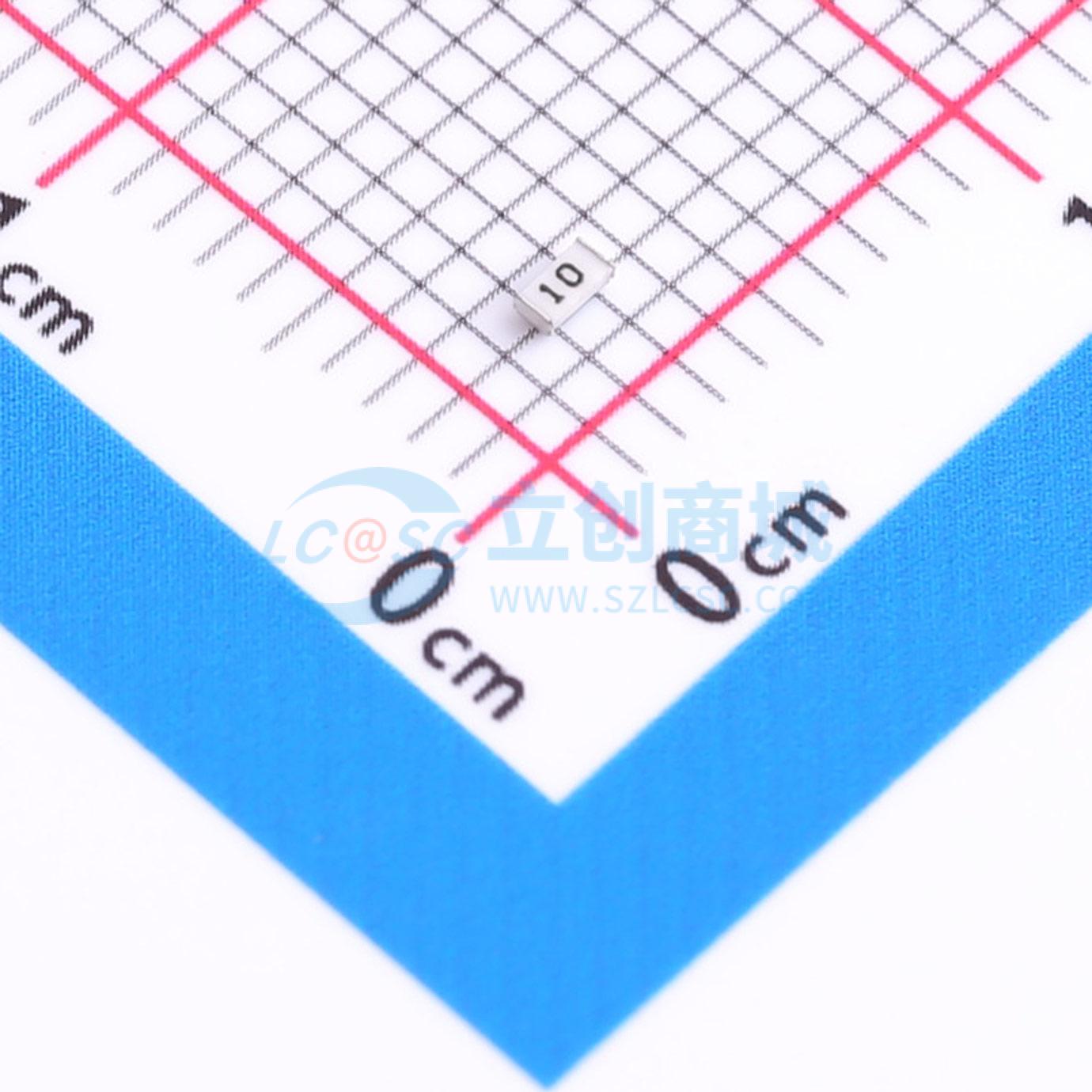 点击查看大图 HoYH0603-1/2W-10mR-1%-TCR50实物图