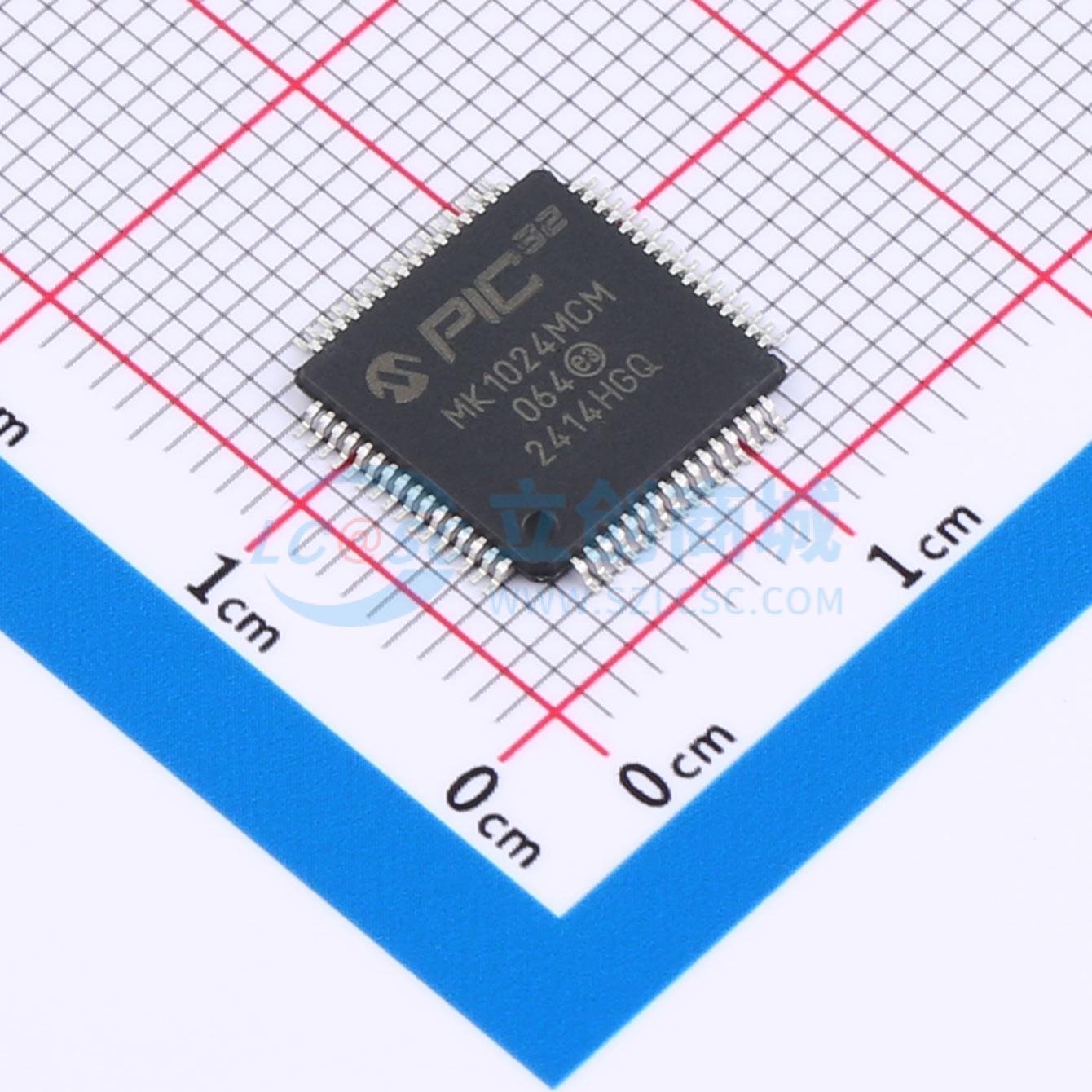 点击查看大图 PIC32MK1024MCM064-I/PT实物图