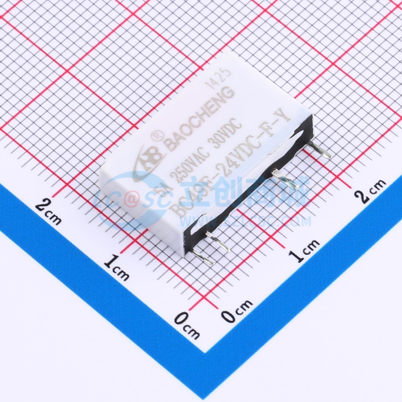 点击查看大图 BC49F-24VDC-F-Y 5.08mm 5A实物图