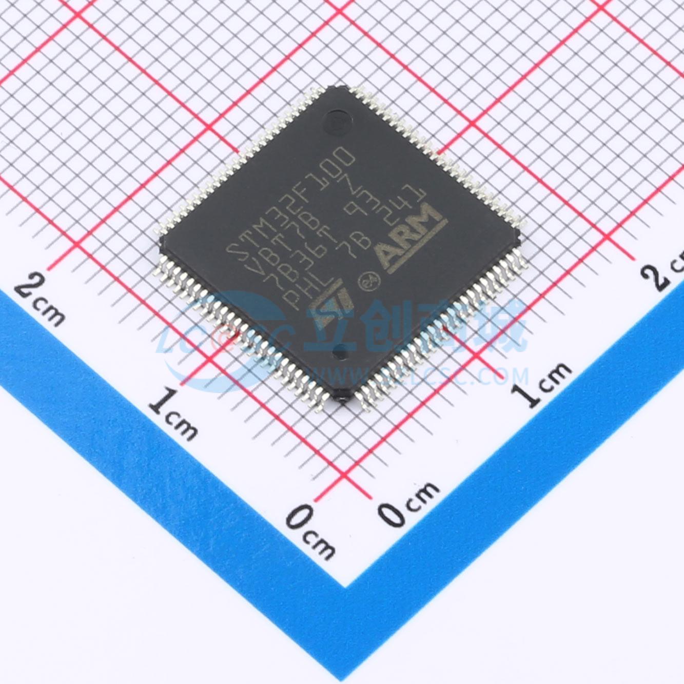 点击查看大图 STM32F100VBT7B实物图