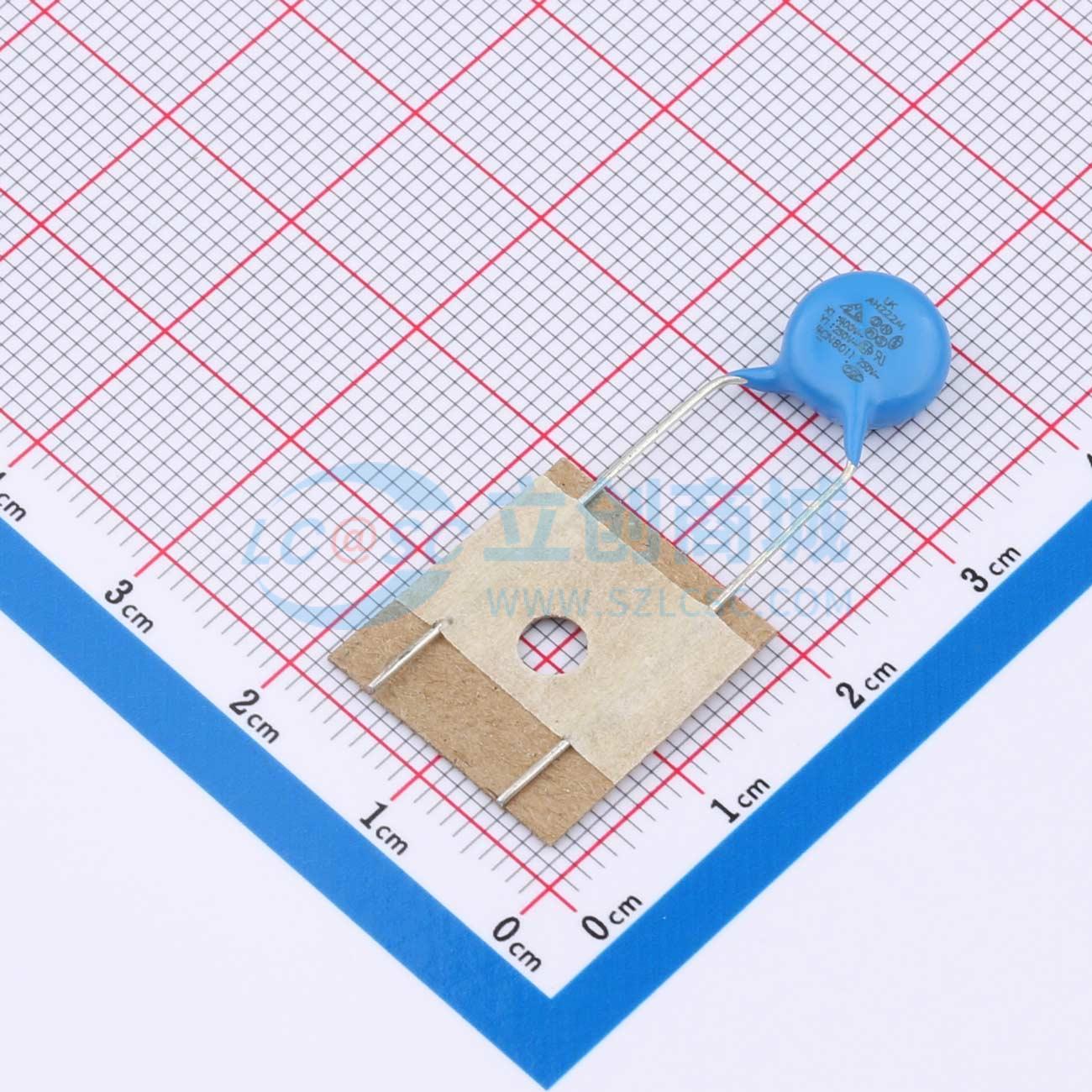 点击查看大图 YU0AH222M090BAMD0H实物图