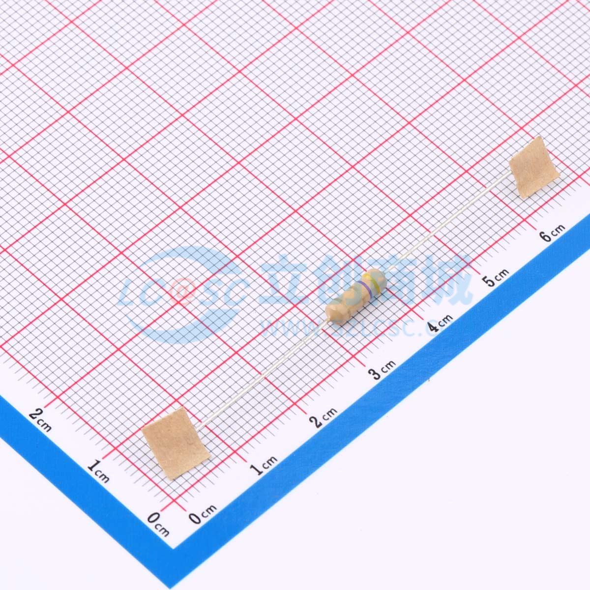 点击查看大图 CR1/2W-4Ω7±5%-XT52实物图