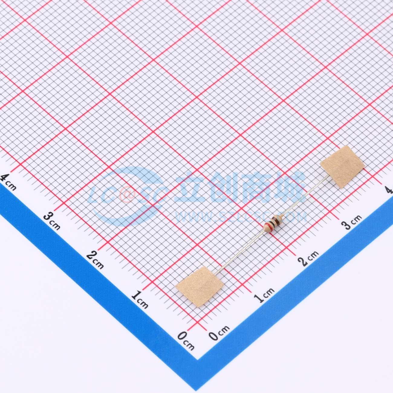 点击查看大图 CR1/8W-200Ω±5%-ST26实物图