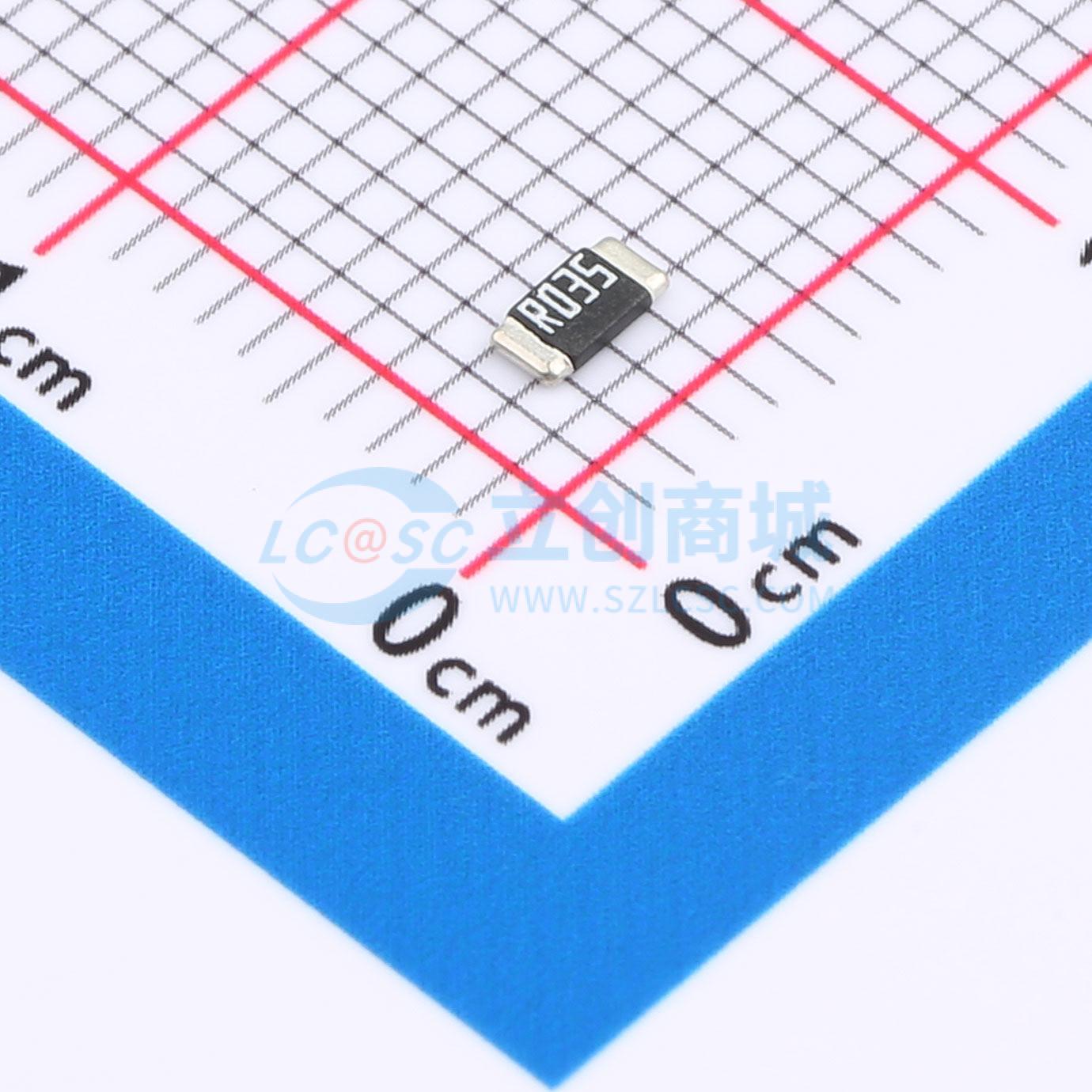 点击查看大图 HoJLR1206-1W-35mR-1%-75ppm实物图