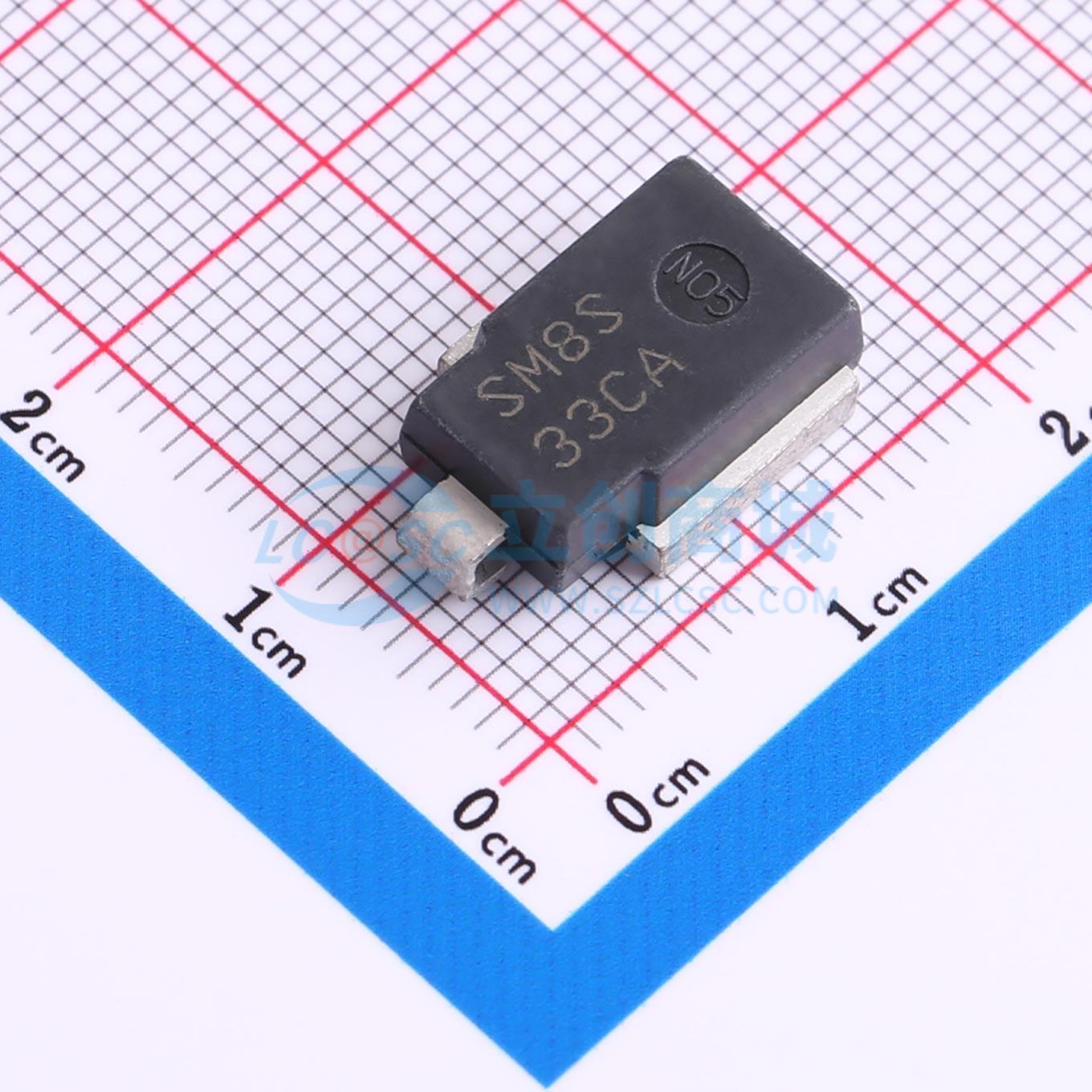 点击查看大图 SM8S33CA实物图